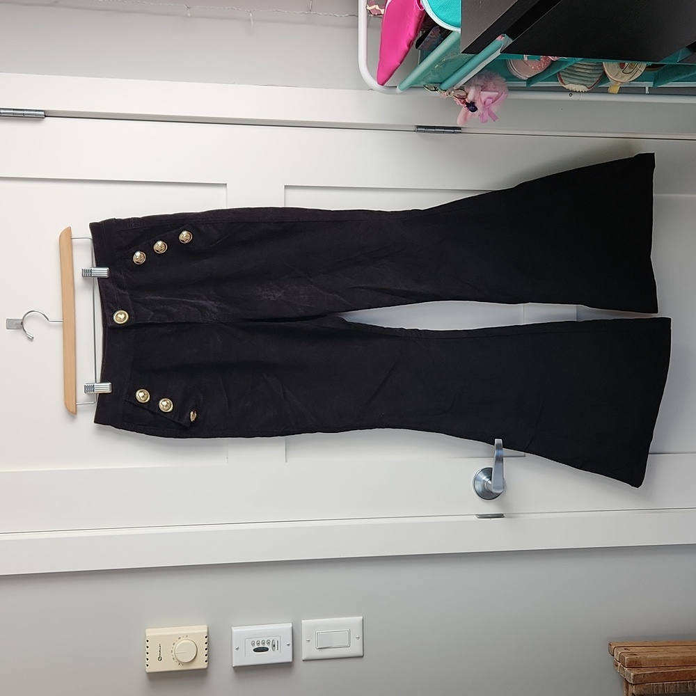 Wide flare high waisted corduroy pants